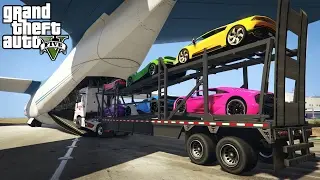 LOADING & HAULING EXOTIC CARS IN A CARGO PLANE! (GTA 5 PC Mods)