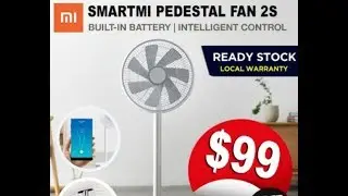 Xiaomi Smartmi Fan with Built in Battery Smart APP Controls and Oscillation Mode