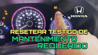 Resetear testigo de Mantenimiento requerido en Honda HRV | 2024