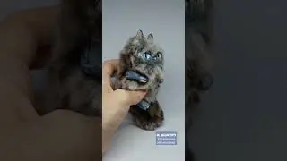 Игрушка в смешанной технике Чудной котик. свободен для заказа