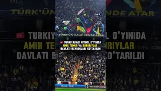 🇹🇷 Turkiyadagi futbol uchrashuvida Amir Temur va Boburiylar davlati bayroqlari ko'tarildi