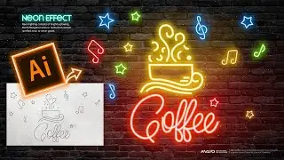 Neon tutorial in Adobe Illustrator for Beginners using gradient mesh Tool | Appearance Techniques