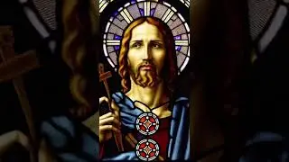 Christian ✝️ Mary in Stained Glass in the style of Renaissance Artist
