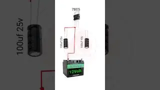 Convert 12v to 5v using 7805 ic 