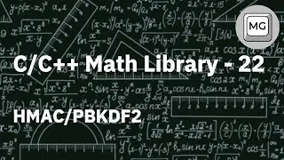 C/C++ Math Library - 22 - HMAC/PBKDF2