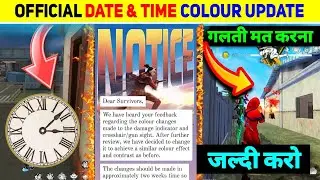 YELLOW DAMAGE COLOUR to RED COLOUR UPDATE DATE TIME | how to get red number headshot in free fire