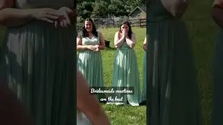 When a Bride does a first look for her bridesmaids. Those are the best reactions. #wedding #bride