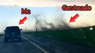 Driving Into Brief Gustnado For Fun in North Dakota!