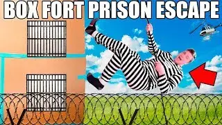 24 HOUR FOUR STORY BOX FORT PRISON ESCAPE!! 📦🚔