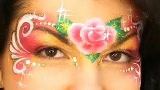 Easy Rose Princess Mask 🌹 — One Stroke Rose Face Painting Tutorial for Beginners