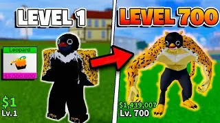 I GOT LEOPARD FROM 1 TO 700 IN BLOX FRUITS! in less than 10 HOURS (ROBLOX)