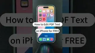 How to Edit PDF Text on iPhone for FREE