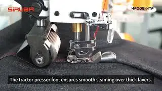 Flat Bed Double Chainstitch Machine for Jeans with Lap Seam Presser Foot《HF008-254P/HTF/JD/B530/PMP》