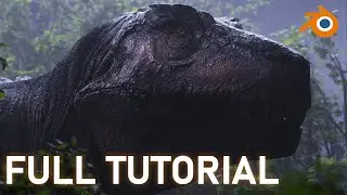 Blender beginner tutorial Trex cinematic animation | My Jurassic World dinosaur project