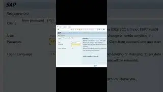 How to change Password of a user in SAP System #sap #sapshorts #sapmm #sapfico #sapabap #sapewm