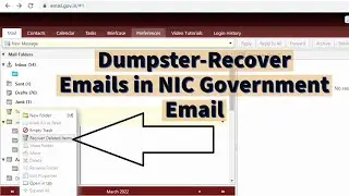 Dumpster in NIC Government Email - Recover 90 Days Deleted Emails. Step by Step Discussion.