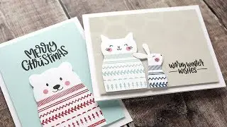 Holiday Card Series 2018 - Day 4 - Critter Sweater Cards