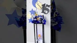 Centro de mesa para 15 años para hombre /idea #diy #decora #manualidades #tips