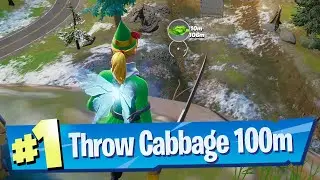Throw Cabbage 100 or more meters in one toss (Easy Guide) - Fortnite