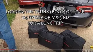LOADING THE TRUNK (BOOT) OF YOUR 124 SPIDER  OR MX-5 ND FOR A LONG TRIP