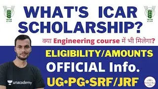 ICAR COUNSELLING 2021⚡ | ICAR UG•PG•PHD SCHOLARSHIP 2021 ELIGIBILITY, AMOUNT🎓 | ICAR NTS SCHOLARSHIP