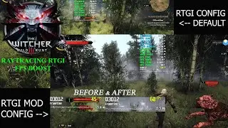 The Witcher 3 | Optimized RT MOD FPS Boost when GPU Bound RTX2080TI Tested