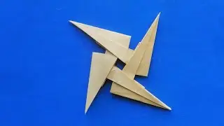 Оригами Четырьохконечная звёздочка ниндзя // Origami Four-Pointed Star Ninja