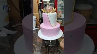Tow Step Butterfly Theme Cake #shorts #cake #stepcake