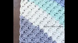 C2C with Half Double Crochet Tutorial using Caron Cotton Cakes