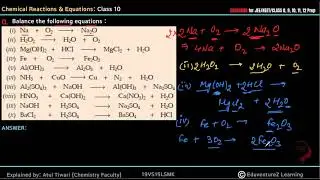 Balance the following equations :(i) Na + O2 􀁿􀁿􀁯 Na2O(ii) H2O2 􀁿􀁿􀁯 H2O + O2(iii) Mg(OH)2 + HCl 􀁿􀁿􀁯 M