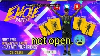 free fire new event emote party not opening problem😢