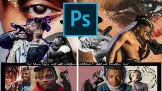 Juice wrld  & XXXtentacion tribute - Photoshop Timelapse art