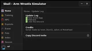 Arm Wrestle Simulator Script - Infinite Wins / Infinite Rebirths / Auto Event Eggs *PASTEBIN 2023*