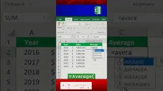 How to Calculate Average in MS Excel #excel #average #function #youtubeshorts #shorts