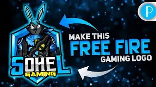 How to Make Free Fire Gaming Logo in Pixellab | Free Fire Mascot Logo | Bunny Logo