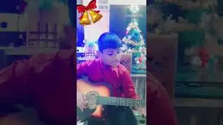Carol Of The Bells Song In Guitar # Shorts #christmas #diy #craft #art