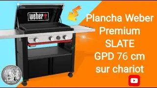 PLANCHA PREMIUM WEBER SLATE GPD 76 CM SUR CHARIOT