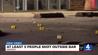 At least 5 people shot outside bar