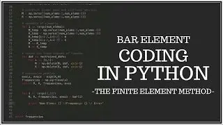 Bar Element - Coding in Python