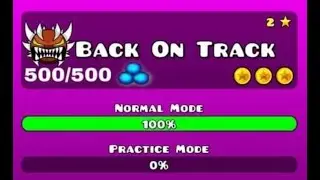 геометри деш бек он трек все 3 монеты / geometry dash back on track all 3 coins