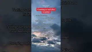 CHEATING or not?! 😡 Questions for COUPLES