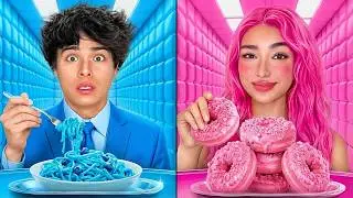 Eating Only ONE COLOR Food for 24 Hours!