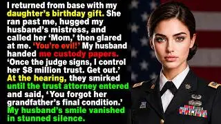 I Came Home From Base... My Daughter Called His Mistress “Mom”—Then He Claimed Her $8M Trust