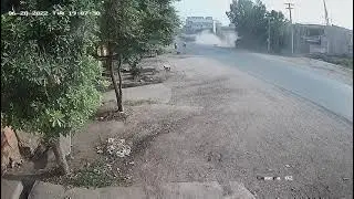 Accident at Aziz Bhatti Town Sargodha | CCTV footage | 28-06-2022