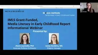 Media Literacy in Early Childhood Report- Informational Webinar