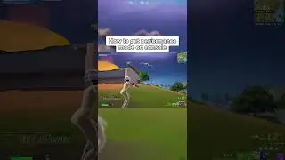 How to get performance mode on console!🤩  