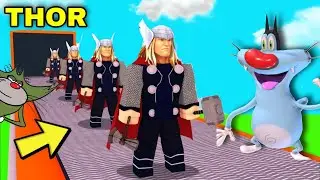 Oggy And Jack Opened Thor Factory in Superhero Tycoon Roblox 😱 Oggy Game