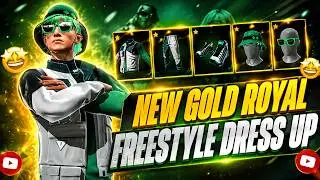I FOUND 😍 NEW GOLD ROYAL BUNDLE FREESTYLE 🤠 DRESS COMBINATION IN FREE FIRE | NO TOP UP DRESS UP