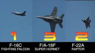 F-16, F-18 ve F-22'nin dönüş kıyaslaması.