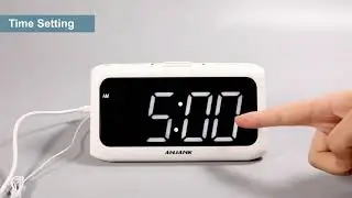 ANJANK AC186 Large Number Alarm Clock with FM Radio